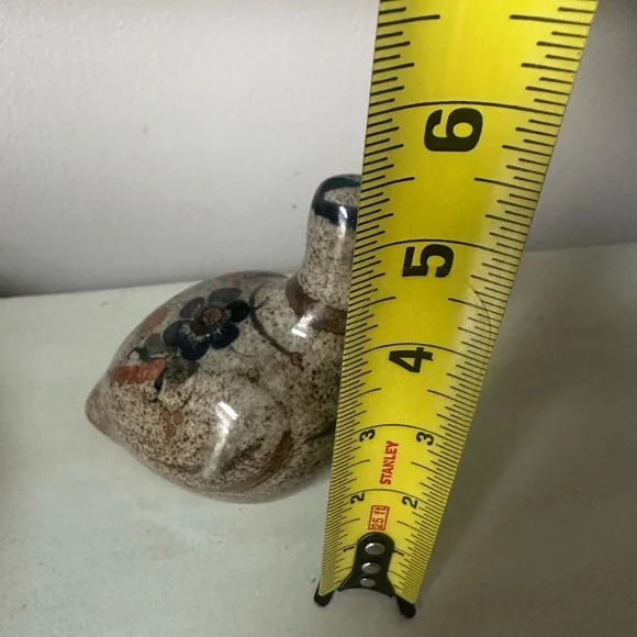 Tonala Mexican pottery bird hand painted - Picture 8 of 10